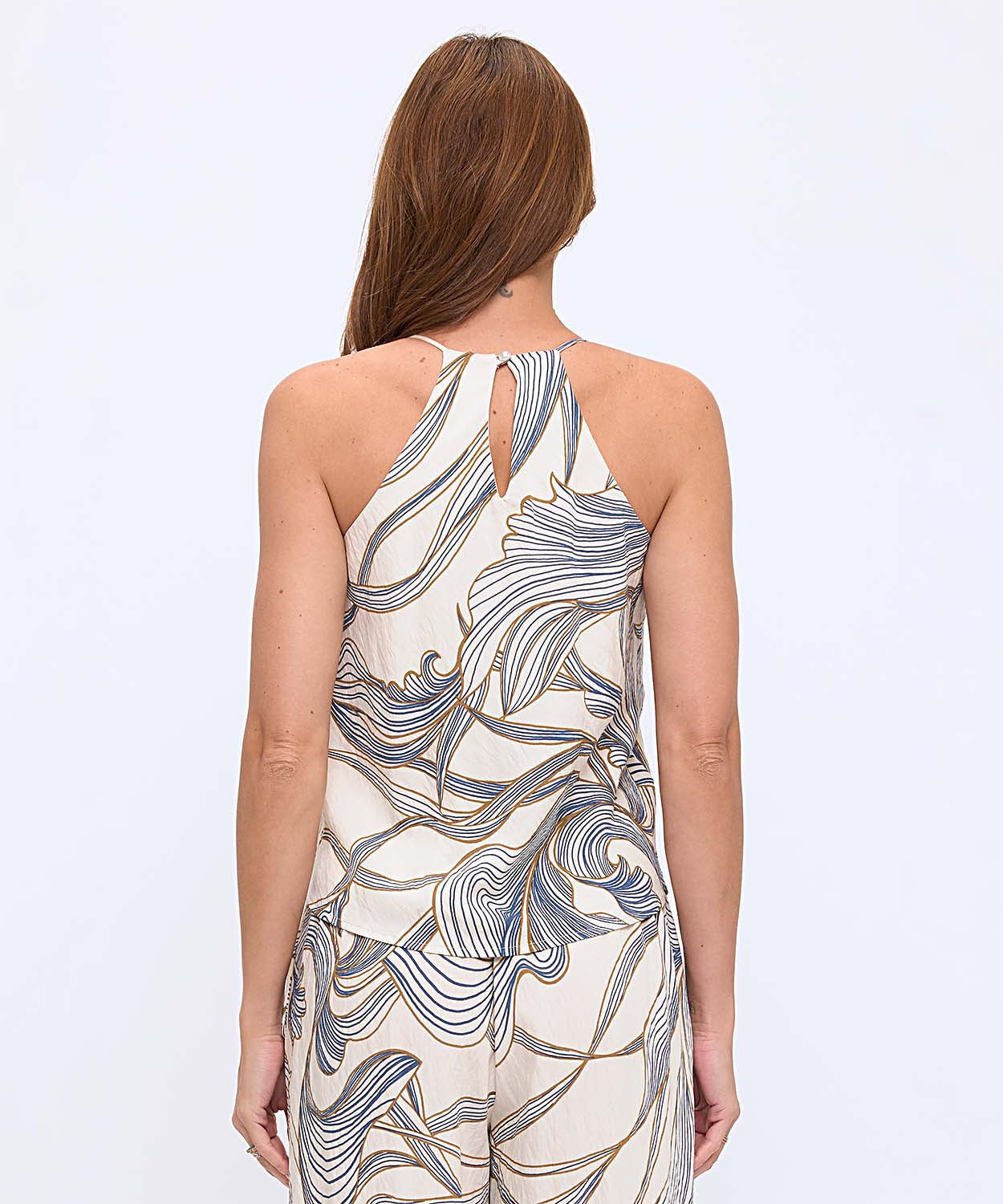 Spaghetti Strap Racerback Print Cami