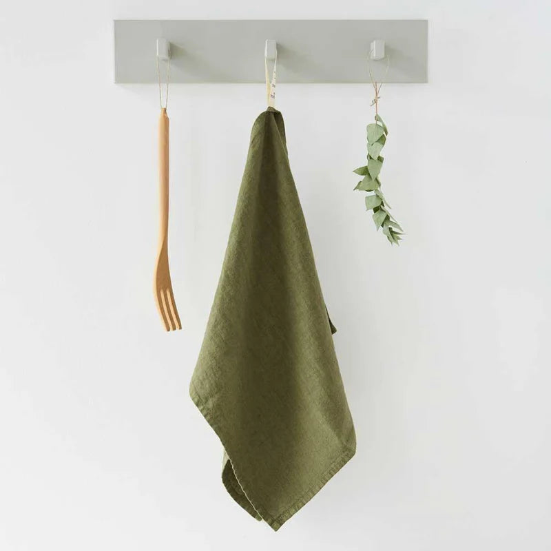 Martini Olive Linen Kitchen Towel