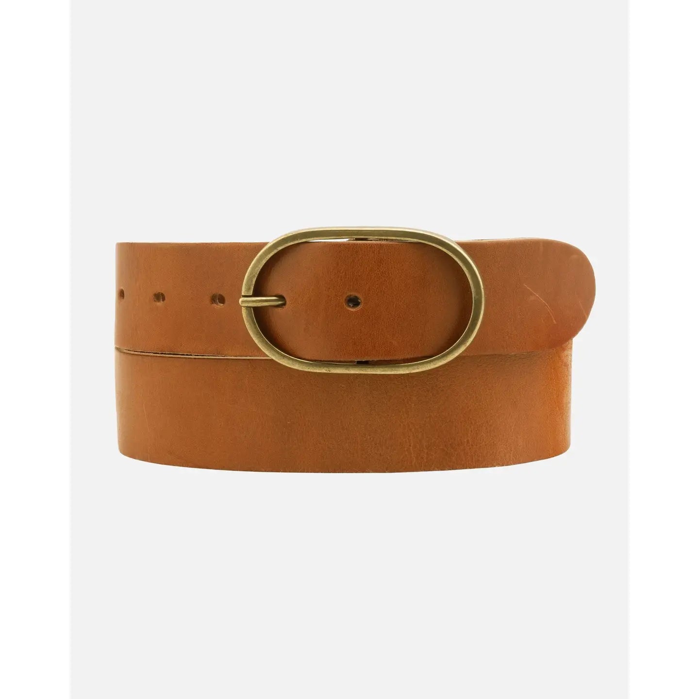 Fien Classic Leather Belt - Cognac