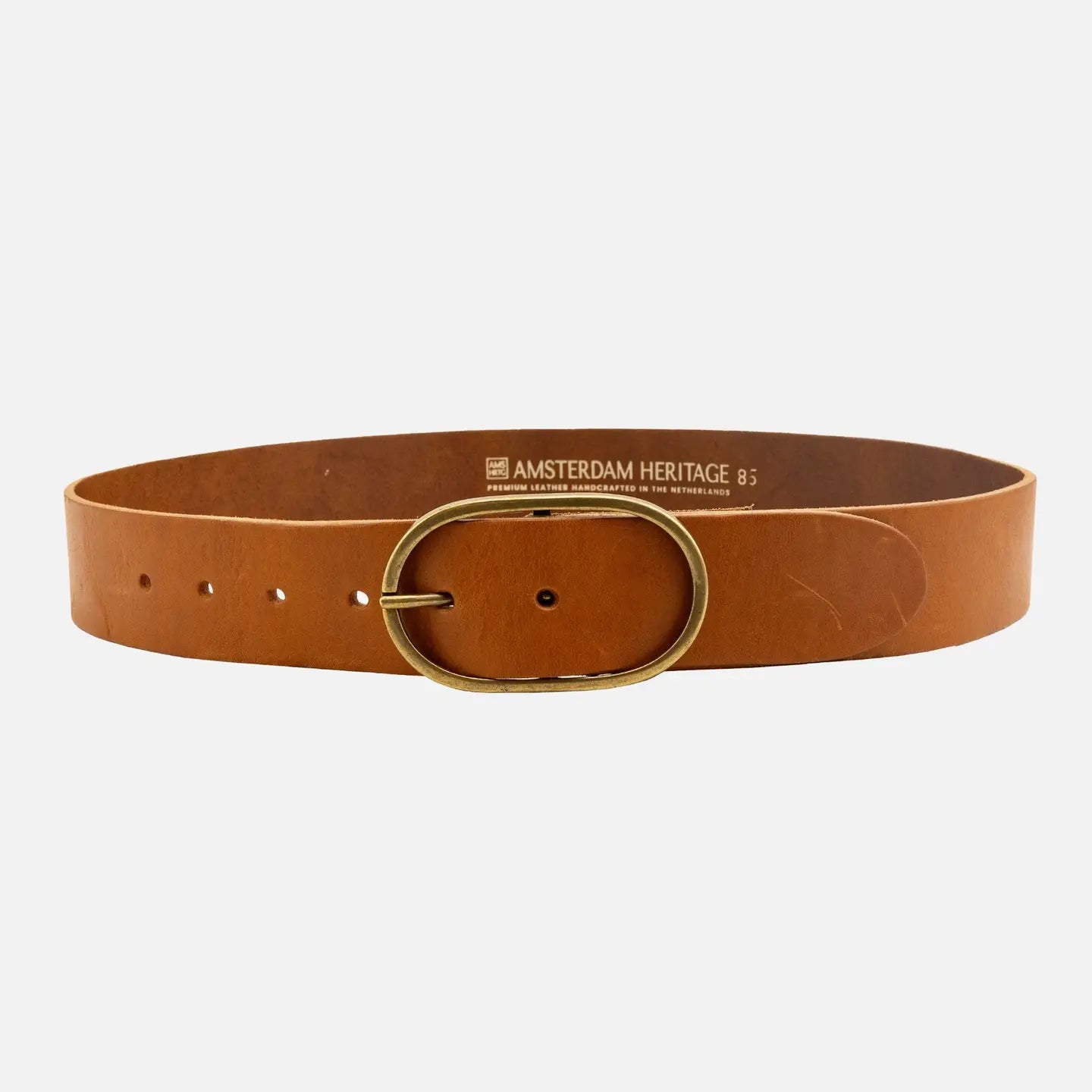 Fien Classic Leather Belt - Cognac