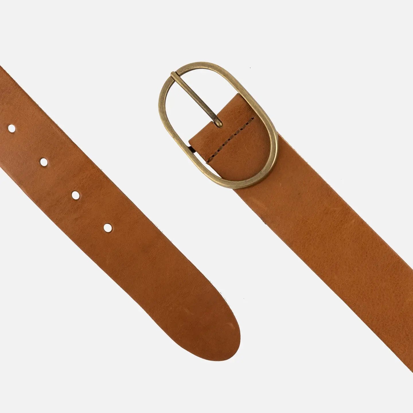 Fien Classic Leather Belt - Cognac
