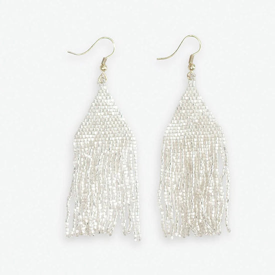 Lexie Solid Beaded Fringe Earring - Blush (Copy)