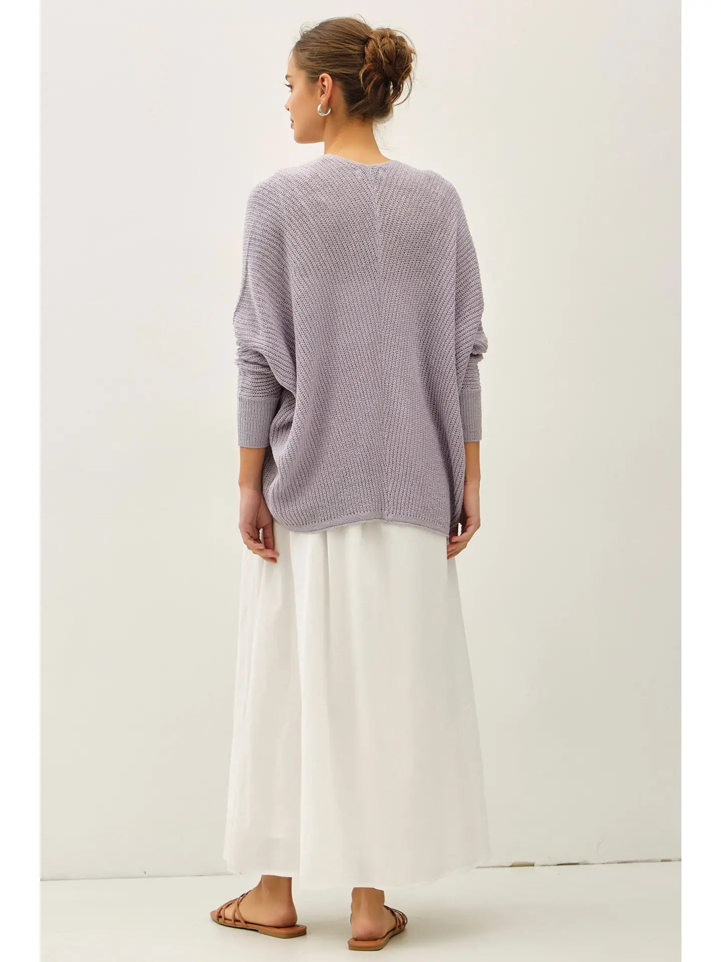 Lightweight Open Cardigan Sweater - Steel Blue