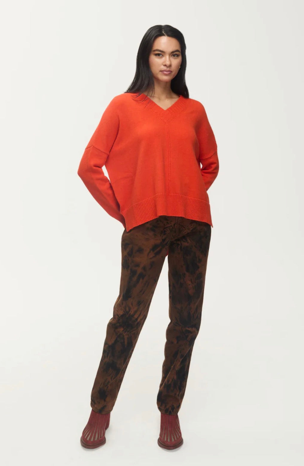 Gwyneth Sweater - Orange Flambe
