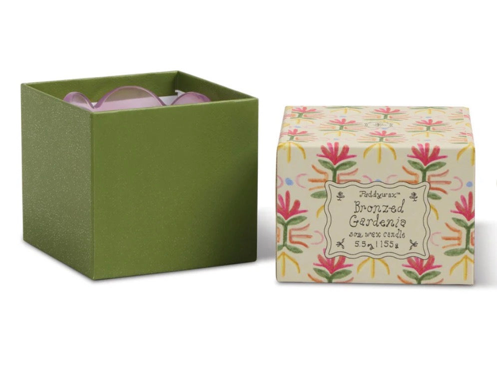 Tulip Glass Candle - Purple - Bronzed Gardenia