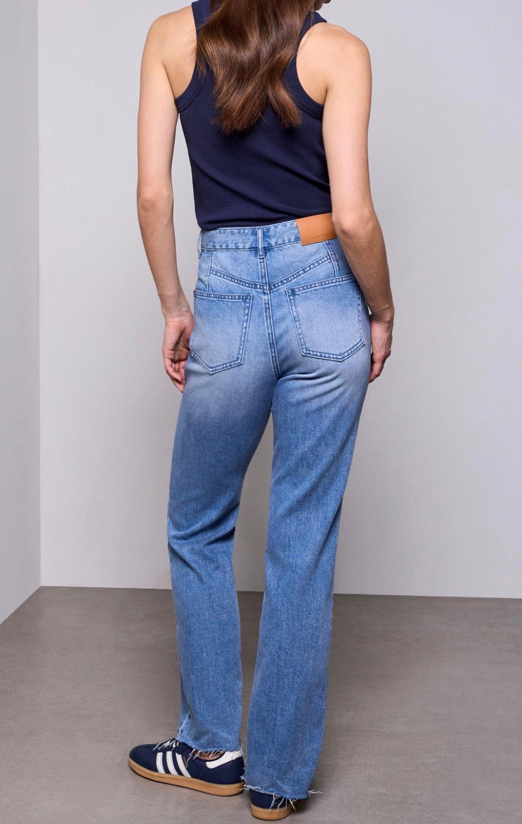 Sophia Curvy Straight 90s Jeans - Campus Blue