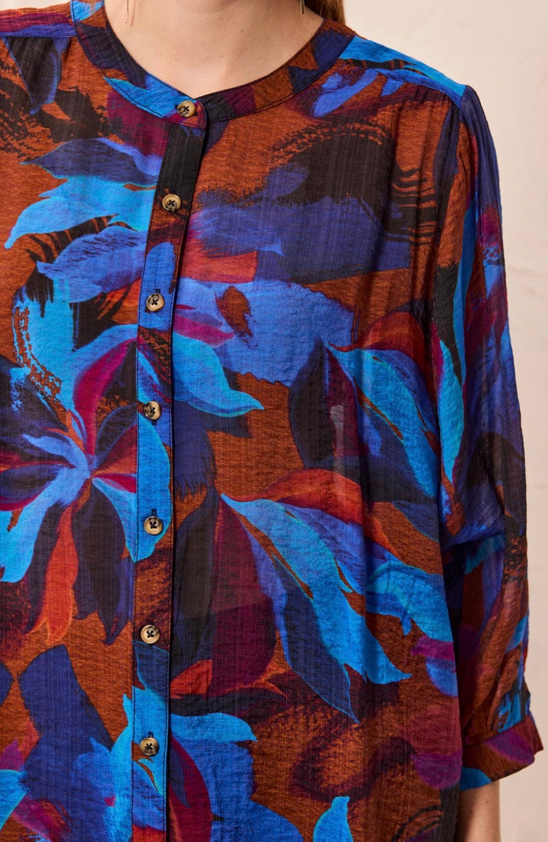 Flowy Dolman Sleeve Top - Sharp Blue