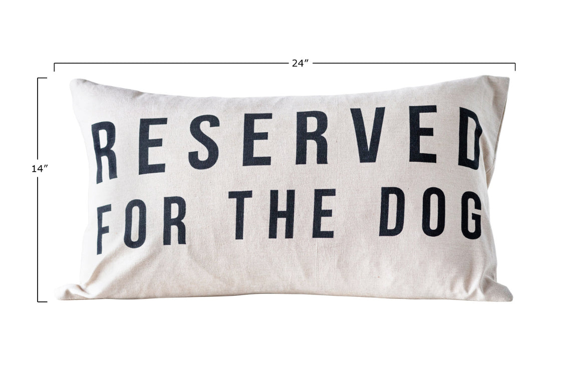 Reserved for the Dog Lumbar Pillow