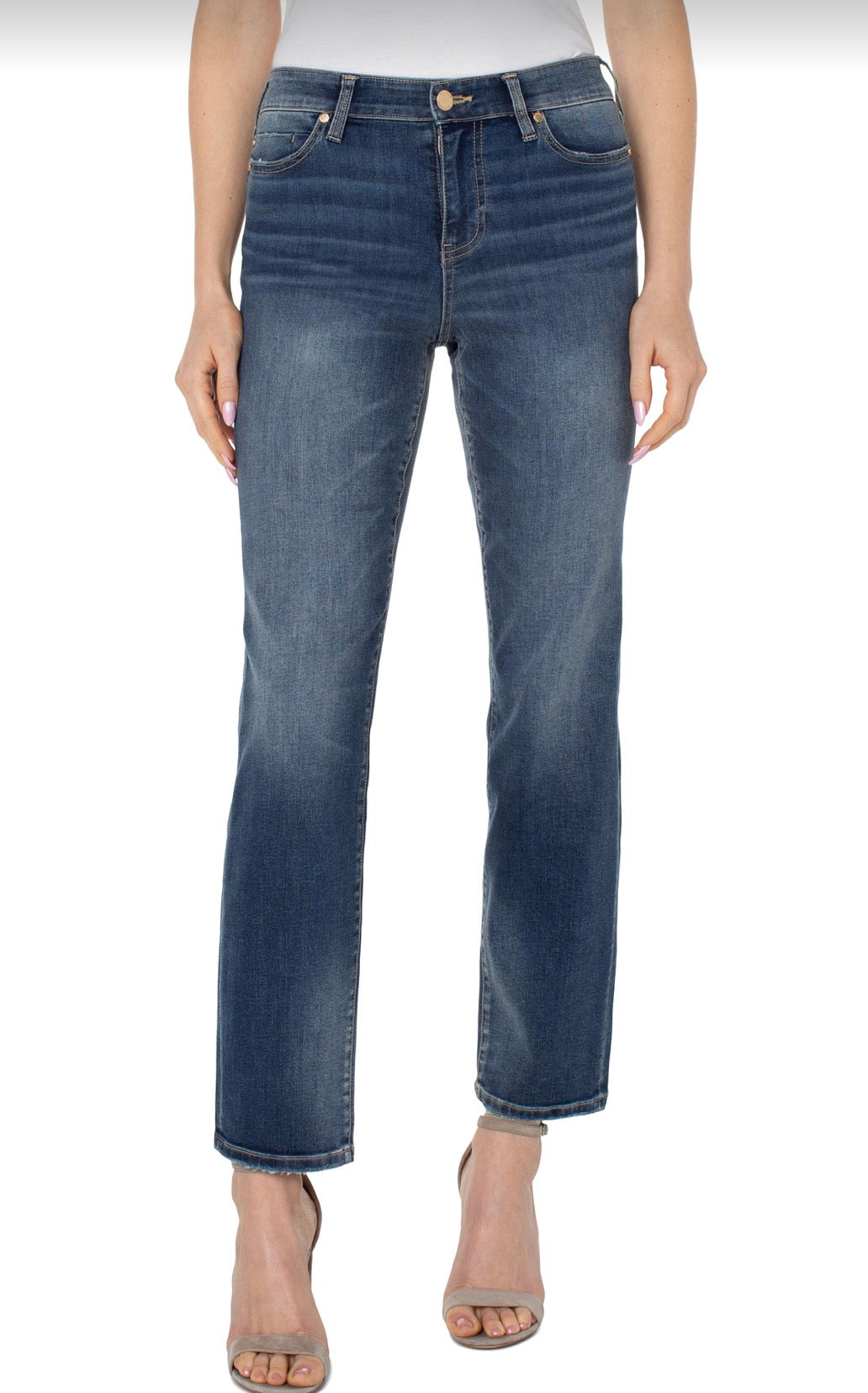 Kennedy Straight Ankle Jeans - Oasis