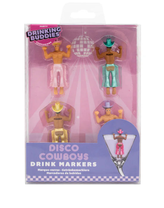 Disco Cowboys Drink Markers - Package of 4