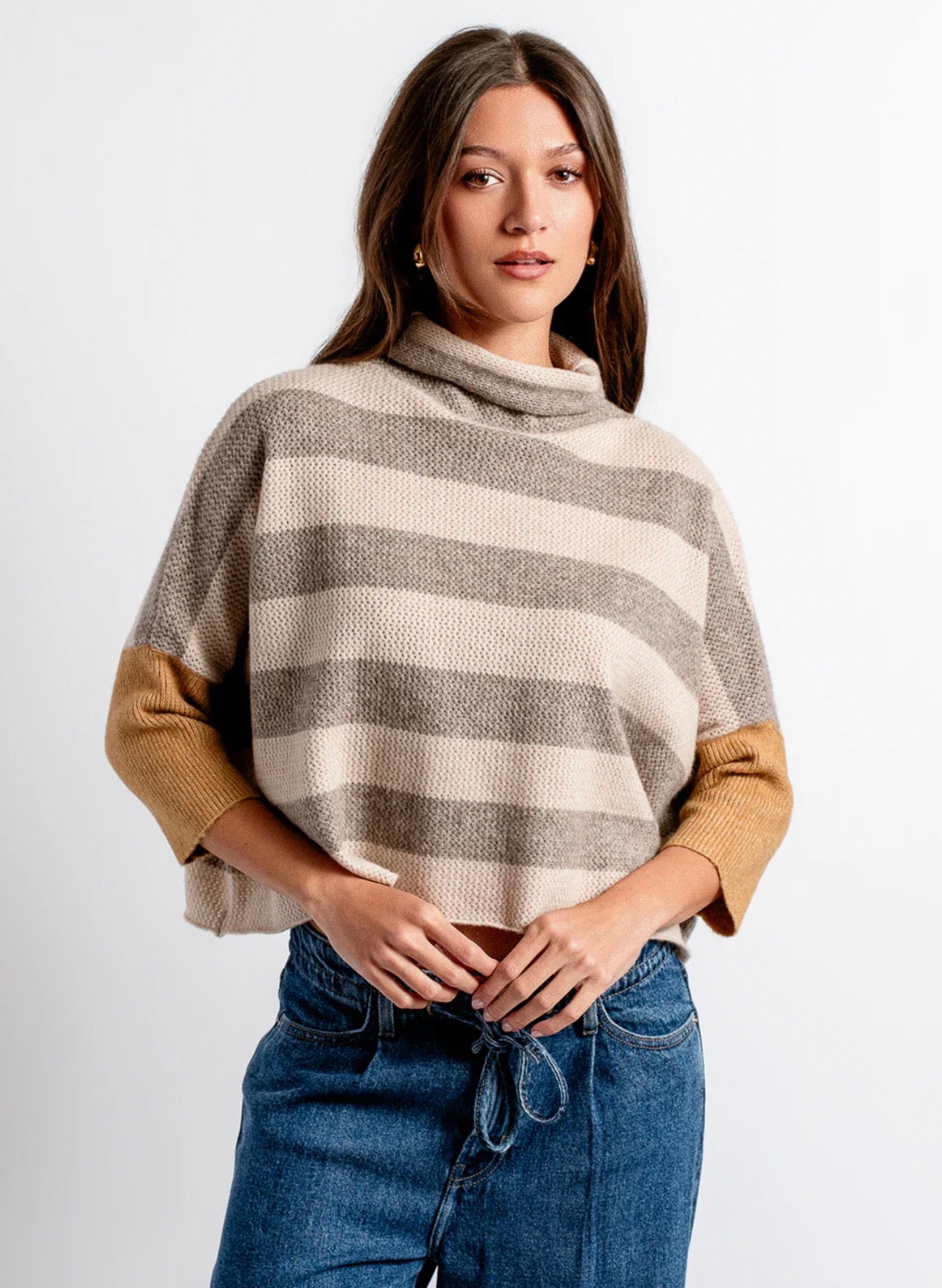 London Striped Sweater - Beige Multi