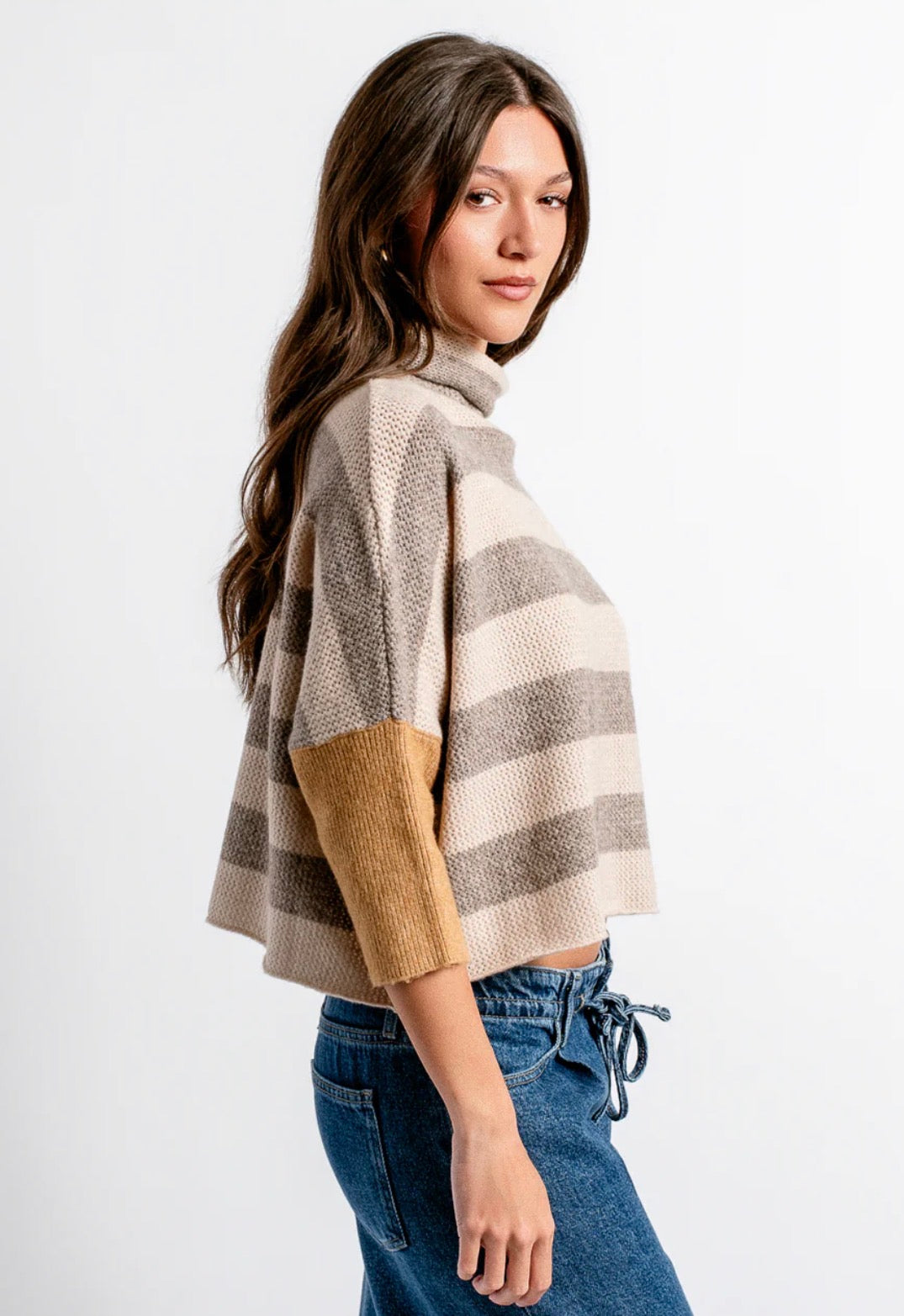 London Striped Sweater - Beige Multi