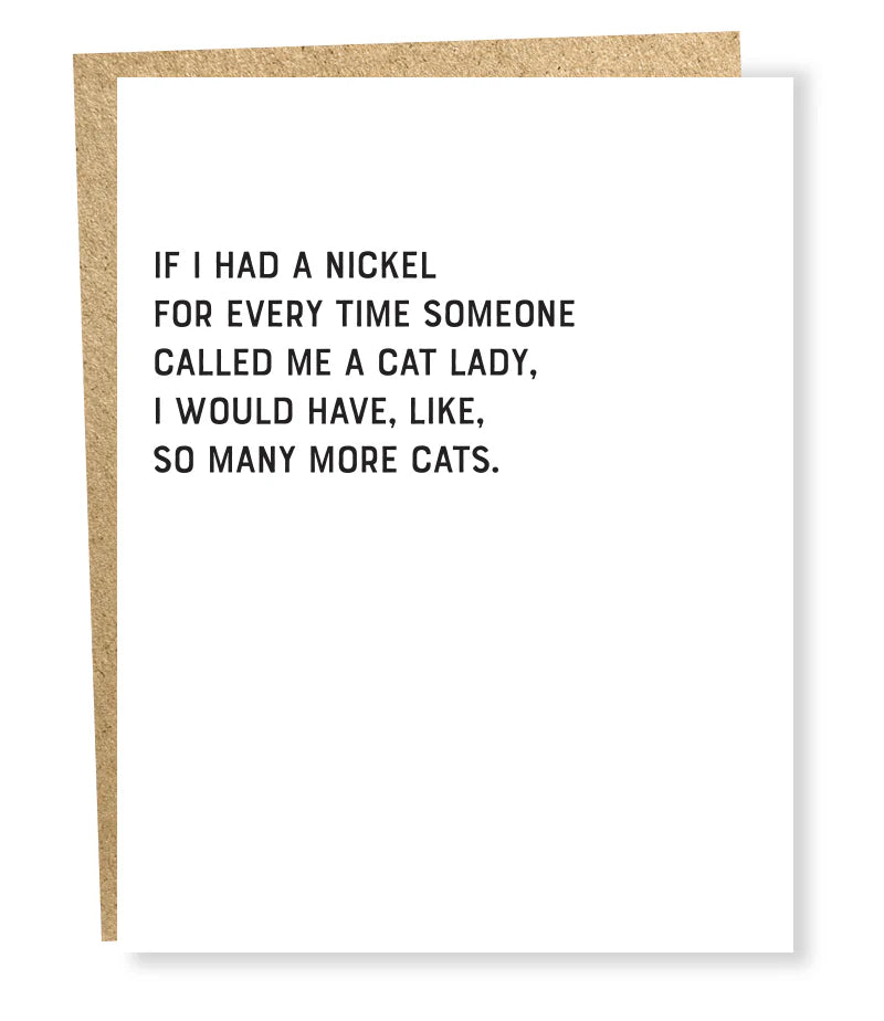 Cat Lady Greetng Card
