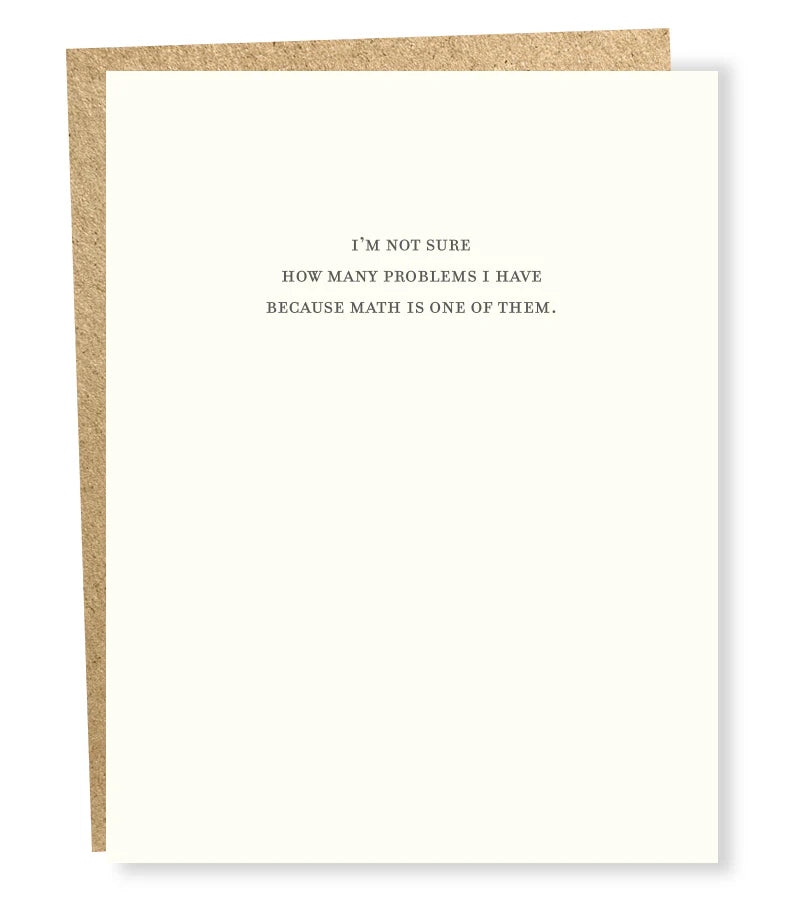 Math Problems Greeting Card