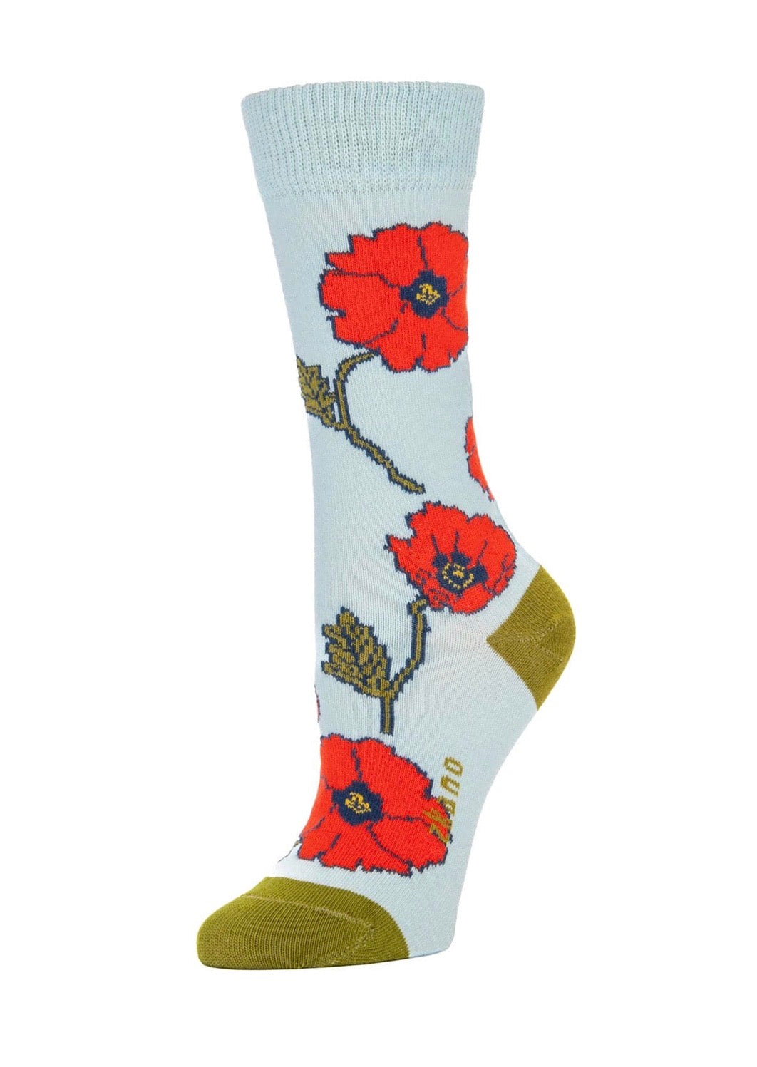 Poppies Crew Sock - Clearwater