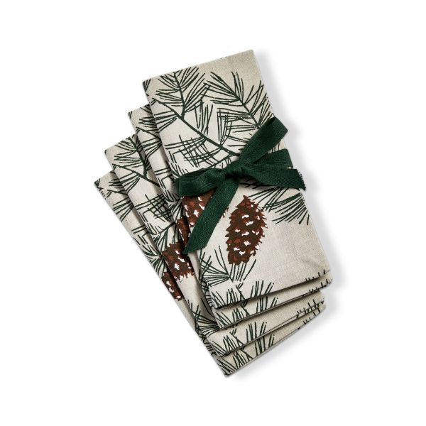 Wild Pinecone Cloth Napkins - Set of 4