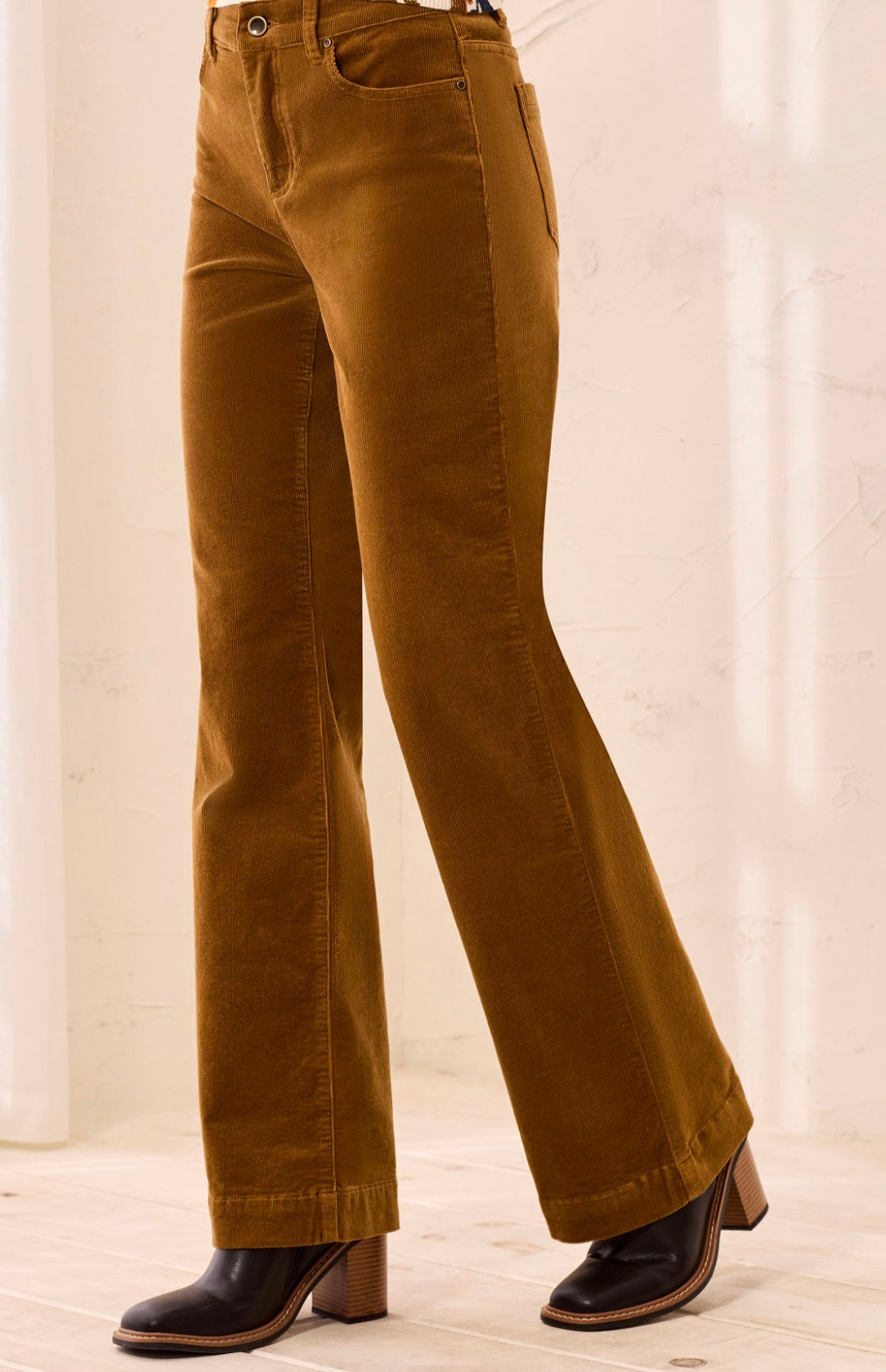 Five-Pocket Corduroy Pants - Dull Gold