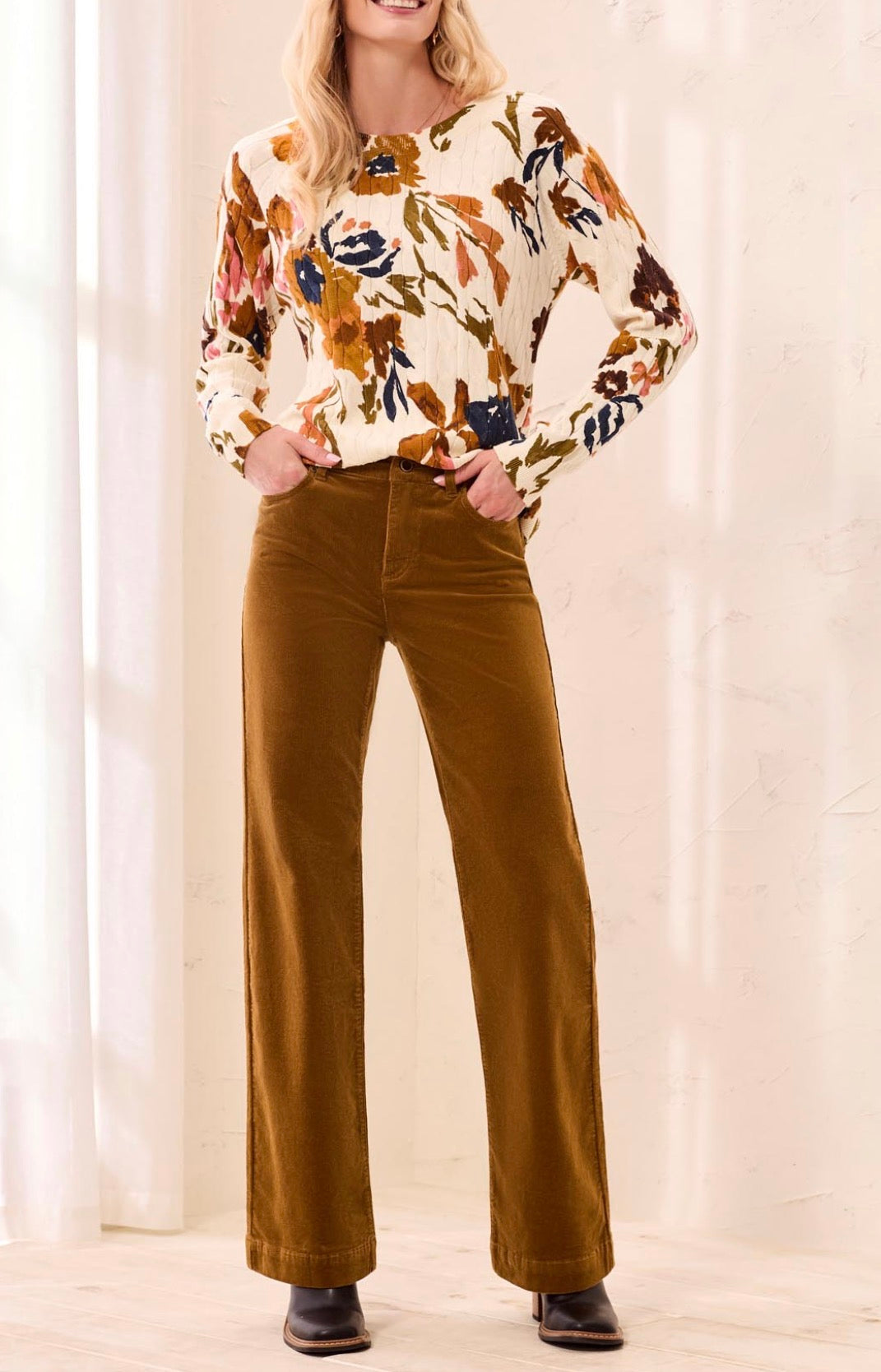 Five-Pocket Corduroy Pants - Dull Gold