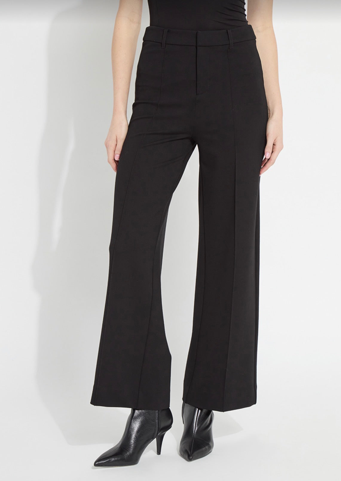 Nadia Full Length Ponte Pants - Black