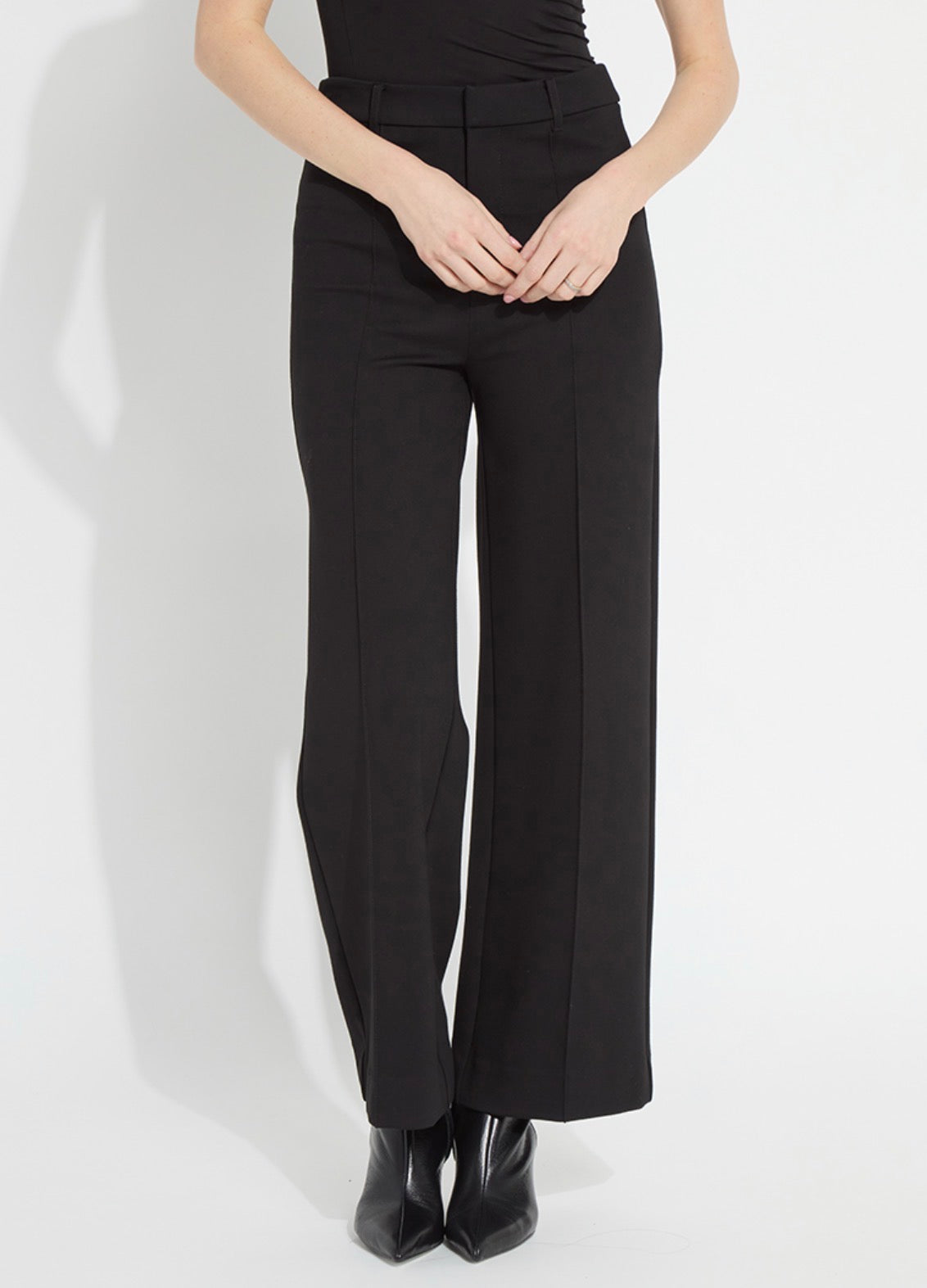 Nadia Full Length Ponte Pants - Black