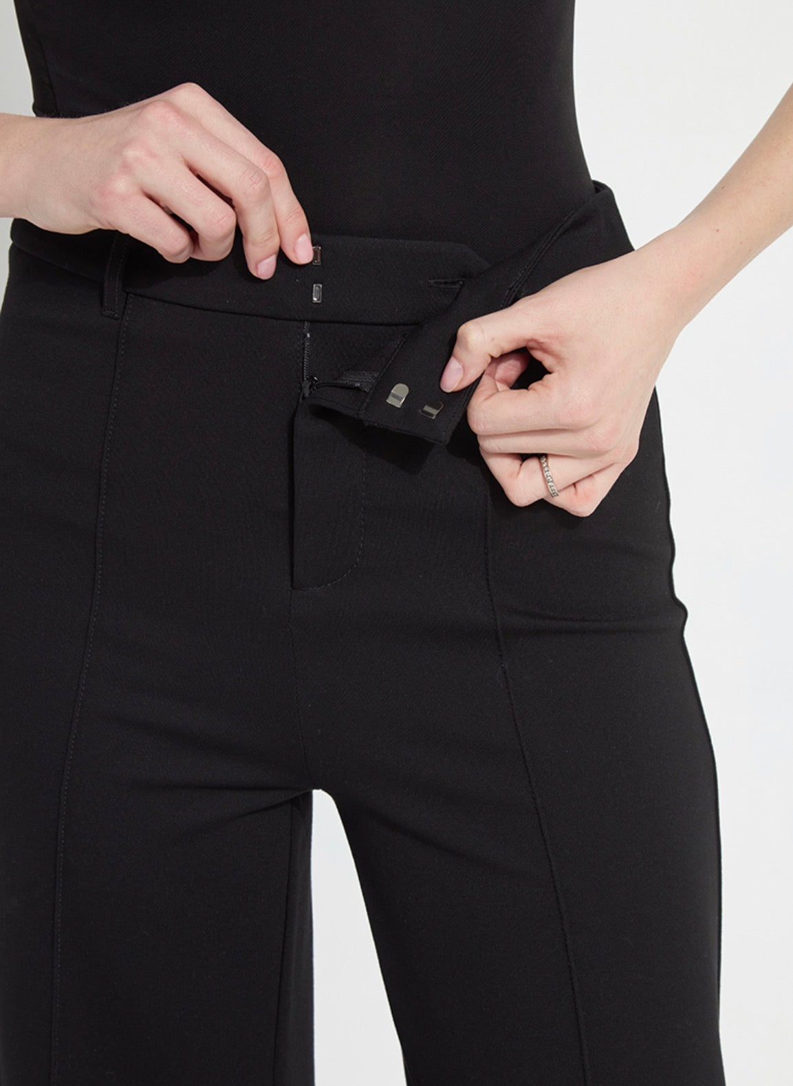 Nadia Full Length Ponte Pants - Black