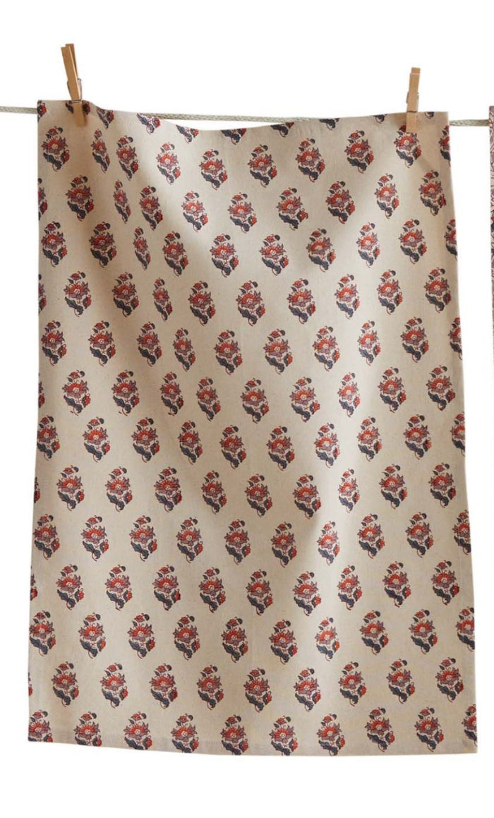 Floral Printed Tea Towel
