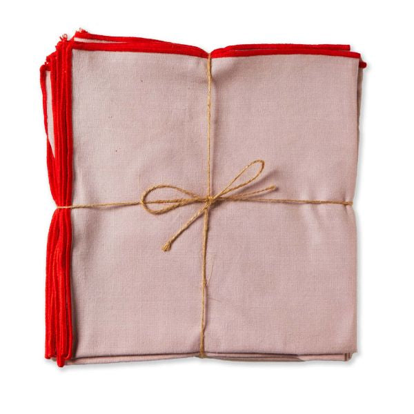 Pop of Color Cloth Napkins - Set of 4 - Pink