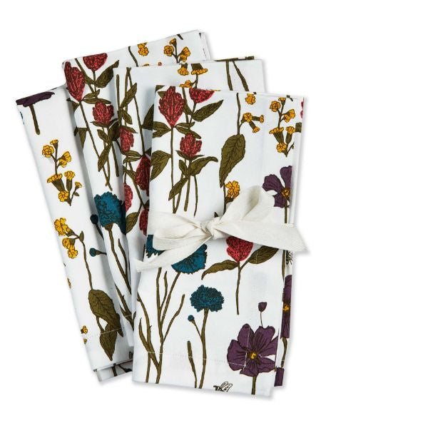 Lavender & Honey Bee Cloth Napkins - Set of 4
