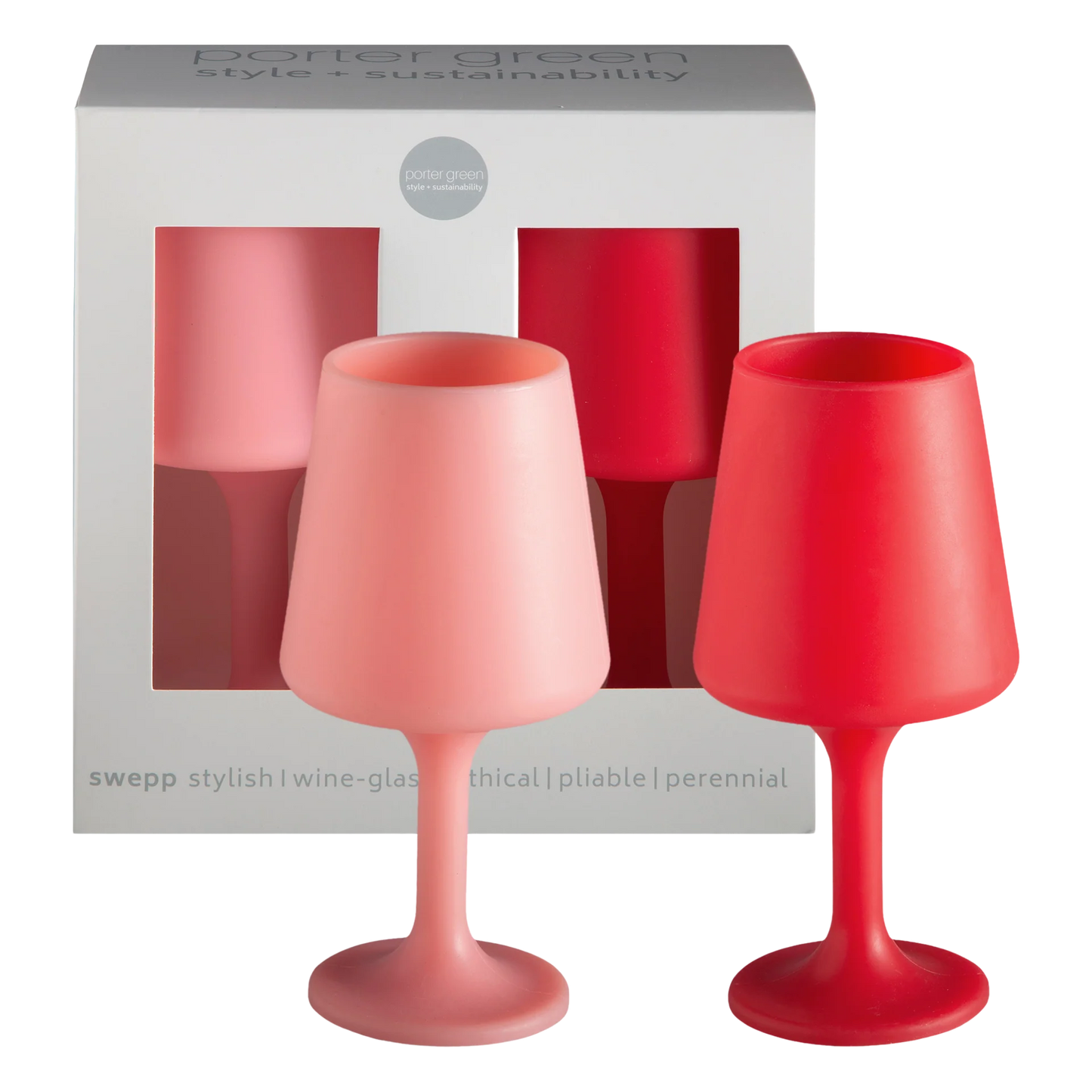 Swepp Unbreakable Wine Glass - Cherry & Blush - Box of 2