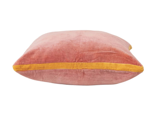 Velvet PIllow with Contrasting Gusset