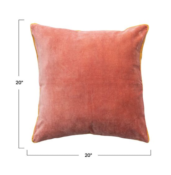 Velvet PIllow with Contrasting Gusset