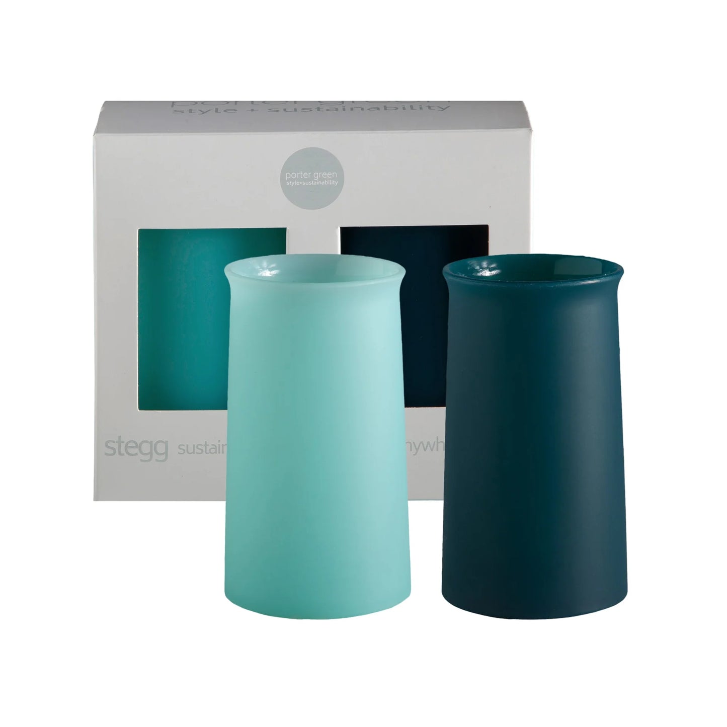 Stegg Unbreakable Drinking Glass - Mist & Ink - Box of 2