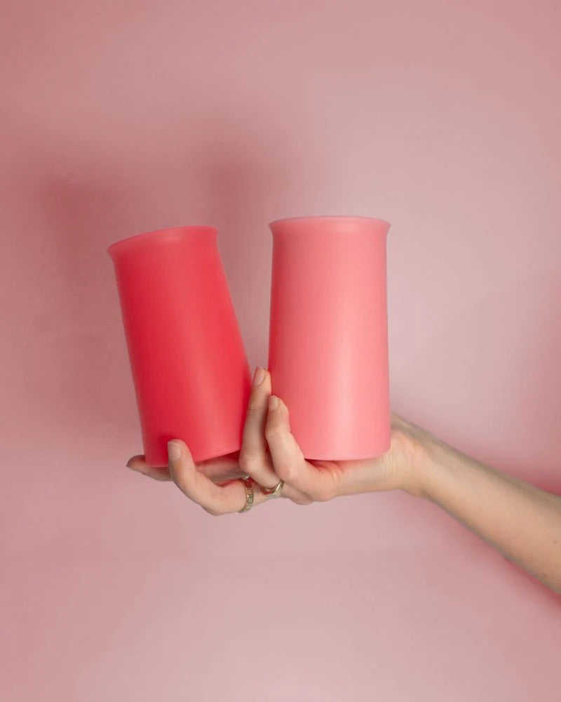 Stegg Unbreakable Drinking Glass - Cherry & Blush - Box of 2