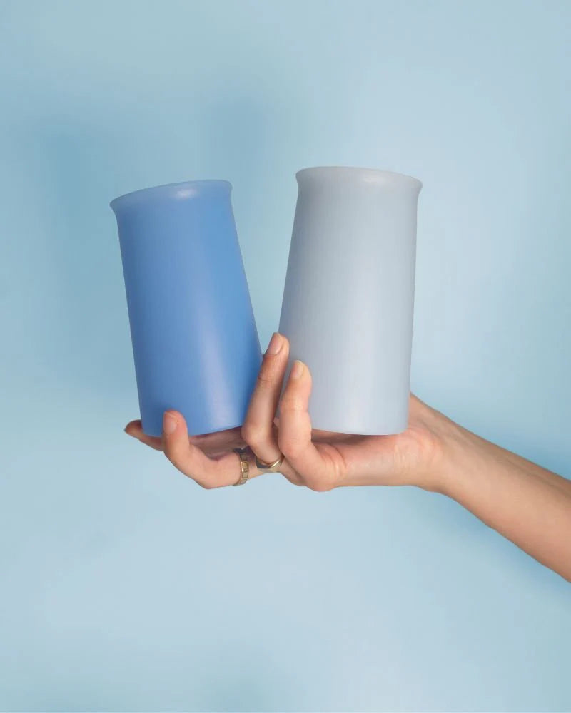 Stegg Unbreakable Drinking Glass - Kingfisher & Sky - Box of 2