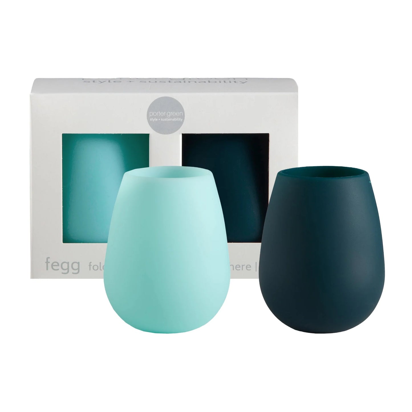 Fegg Unbreakable Stemless Wine Glass - Mist & Ink - Box of 2