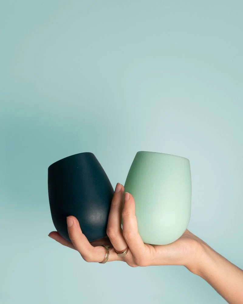 Fegg Unbreakable Stemless Wine Glass - Mist & Ink - Box of 2