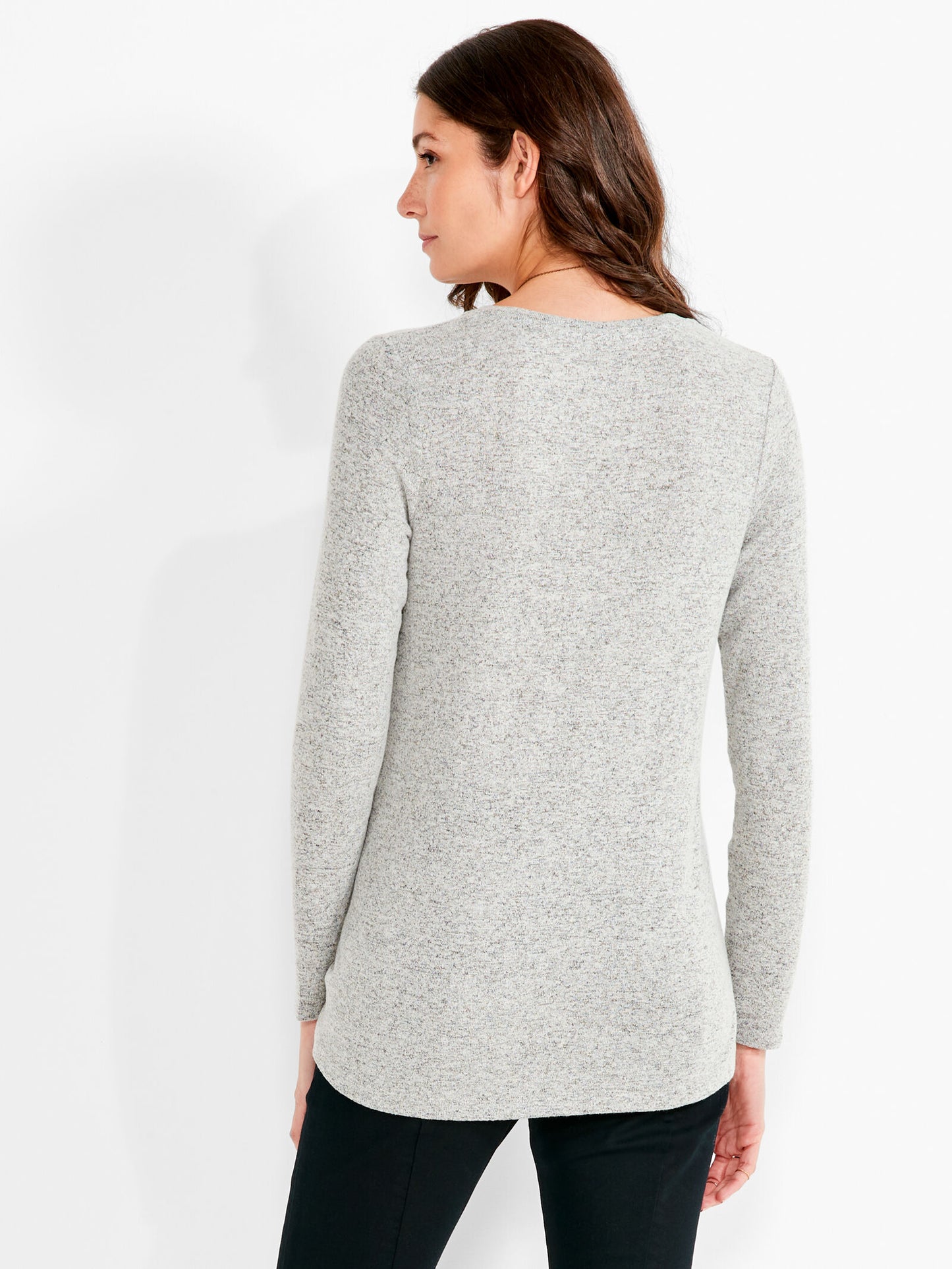 Sweet Dreams Long Sleeve V-Neck Tee - Grey
