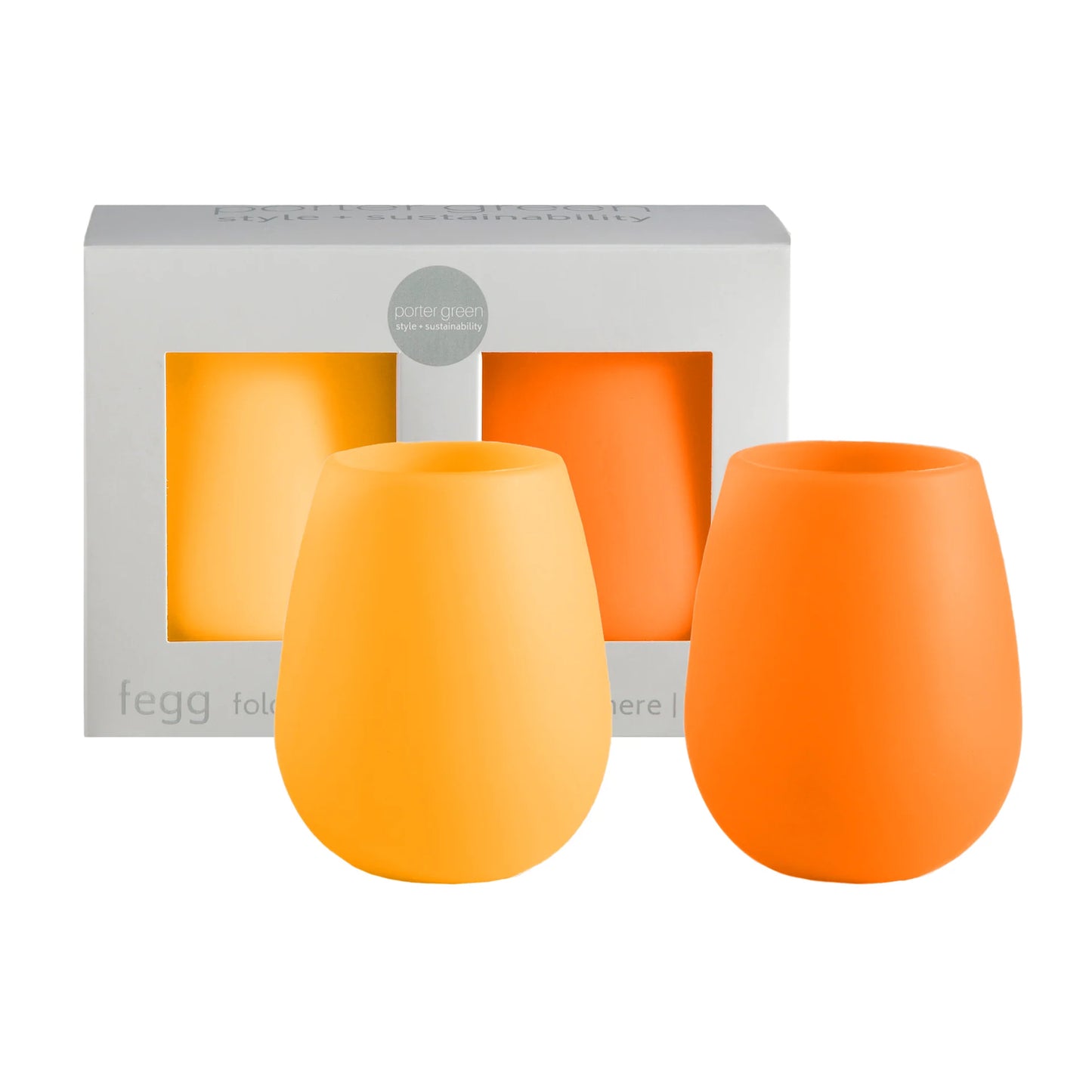 Fegg Unbreakable Stemless Wine Glass - Buttermilk & Cantalope - Box of 2