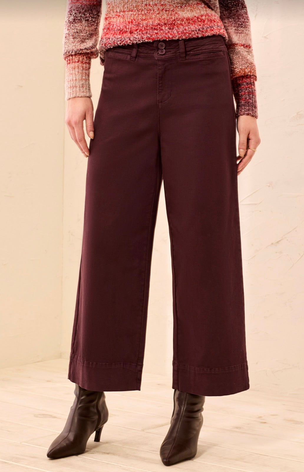 Comfort Stretch High Rise Palazzo Pants - Fudge