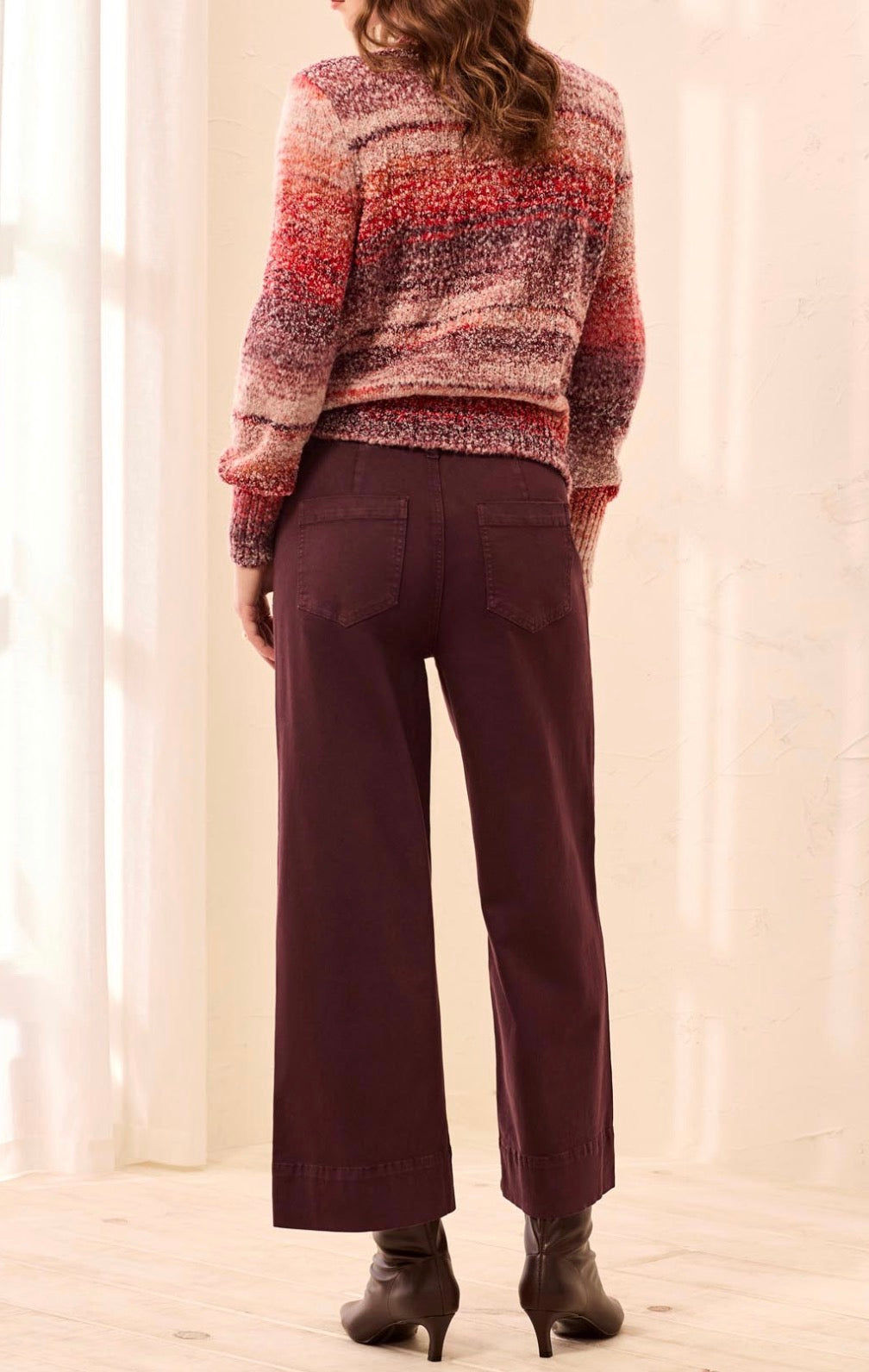 Comfort Stretch High Rise Palazzo Pants - Fudge