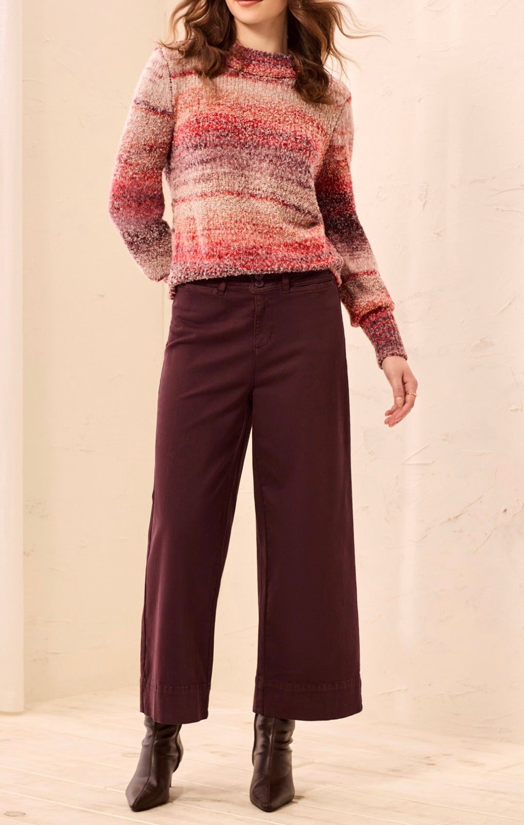 Comfort Stretch High Rise Palazzo Pants - Fudge