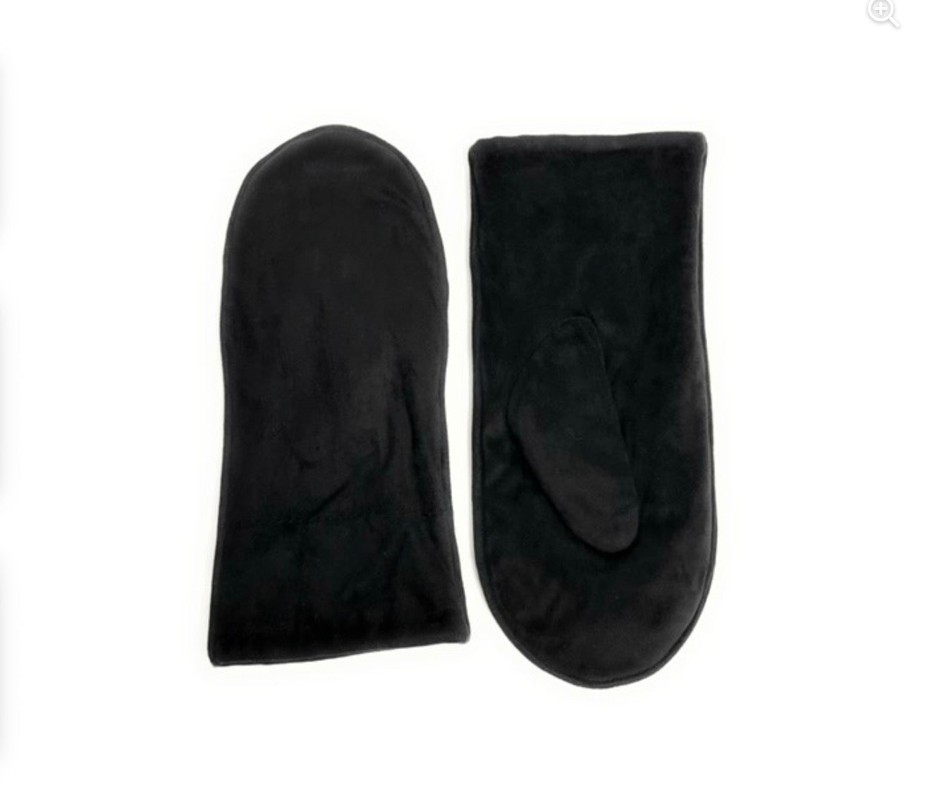 Micro Suede Mittens - Black