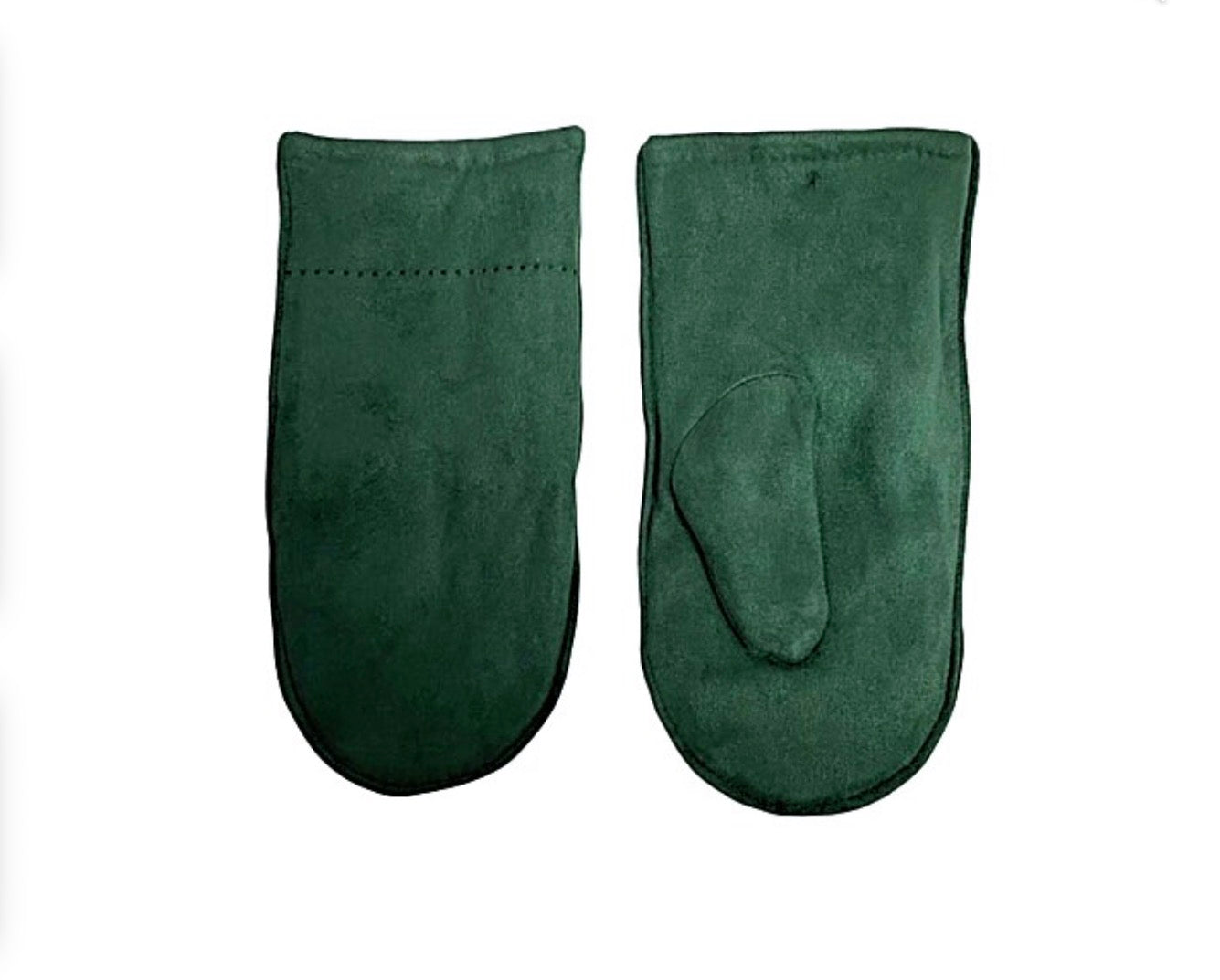 Micro Suede Mittens - Olive
