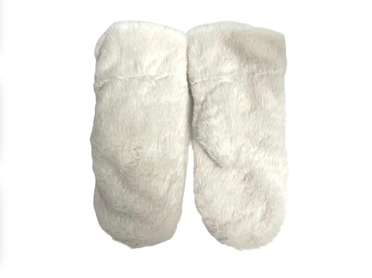 Faux Fur Mittens - Cream
