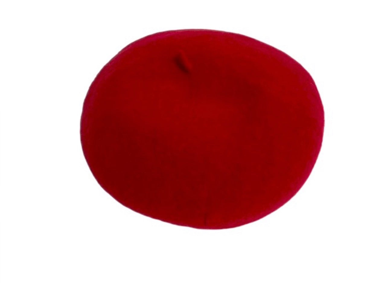 Boiled Wool Beret - Red