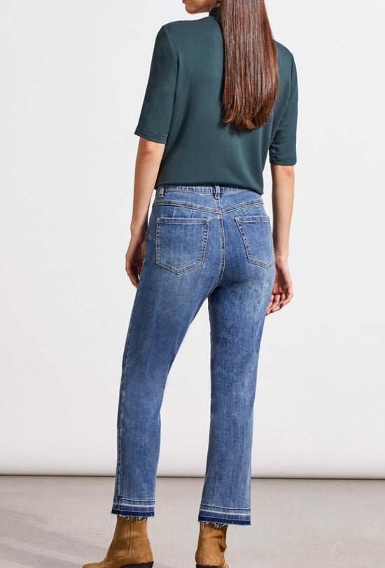 Audrey Wide Leg Cropped Pants - River Blue