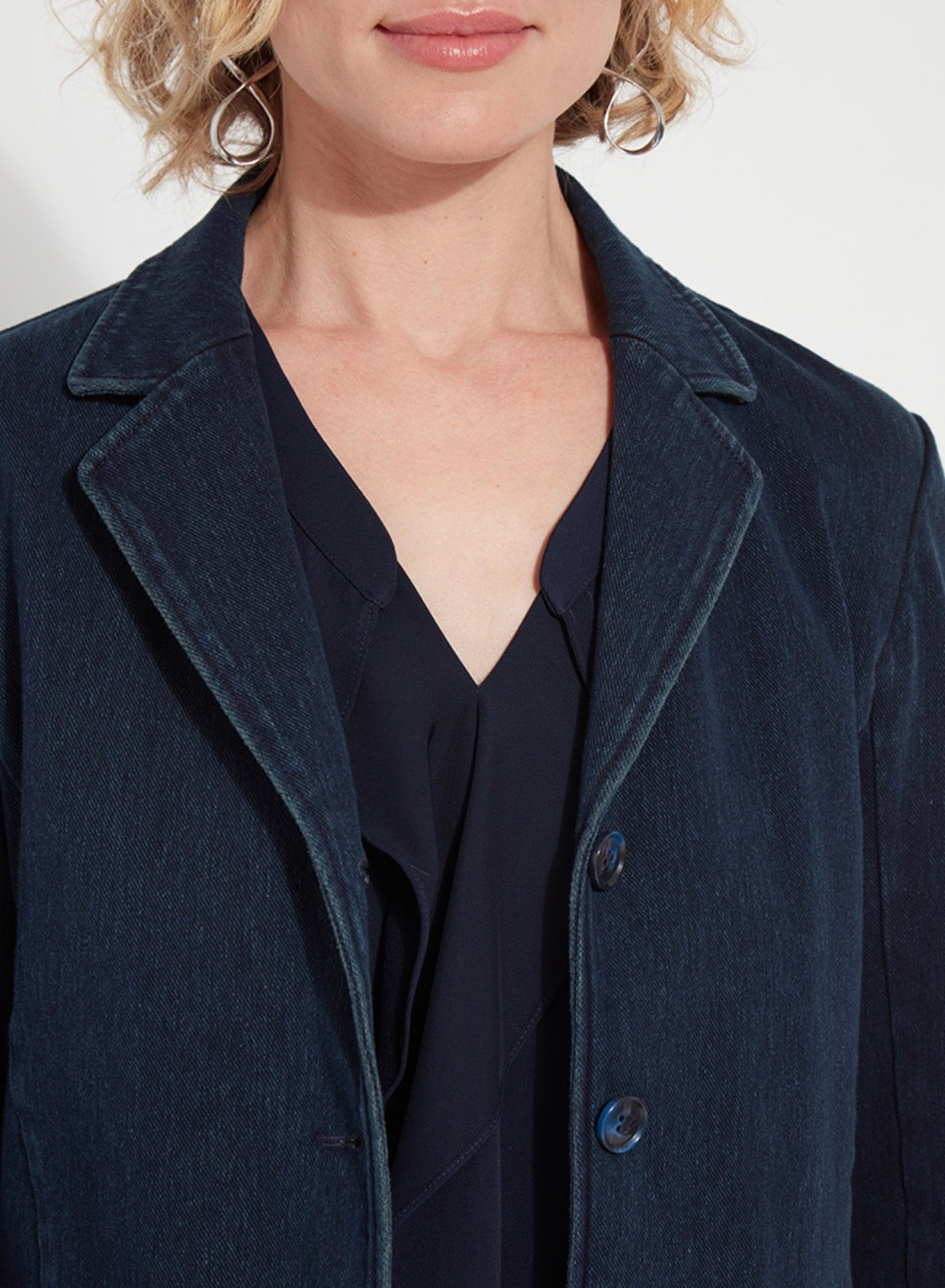 Della Cropped Denim Jacket - Indigo