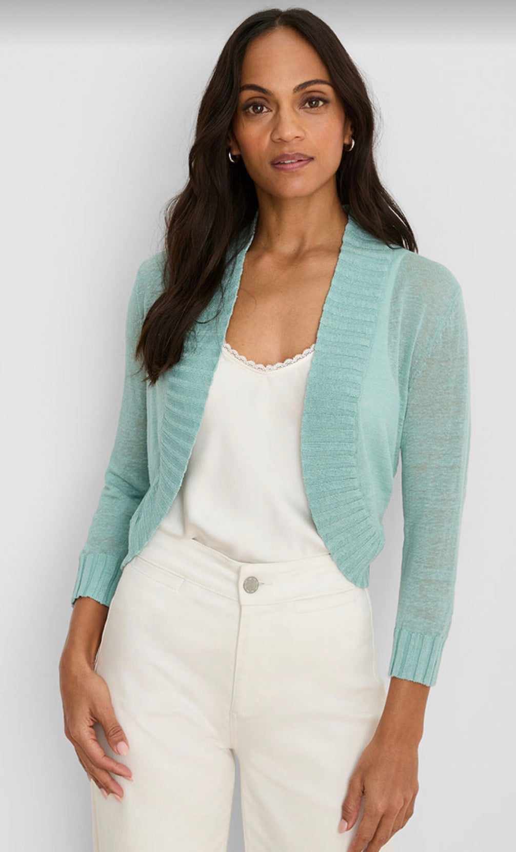 Bolero Cardigan Sweater - Aquafer