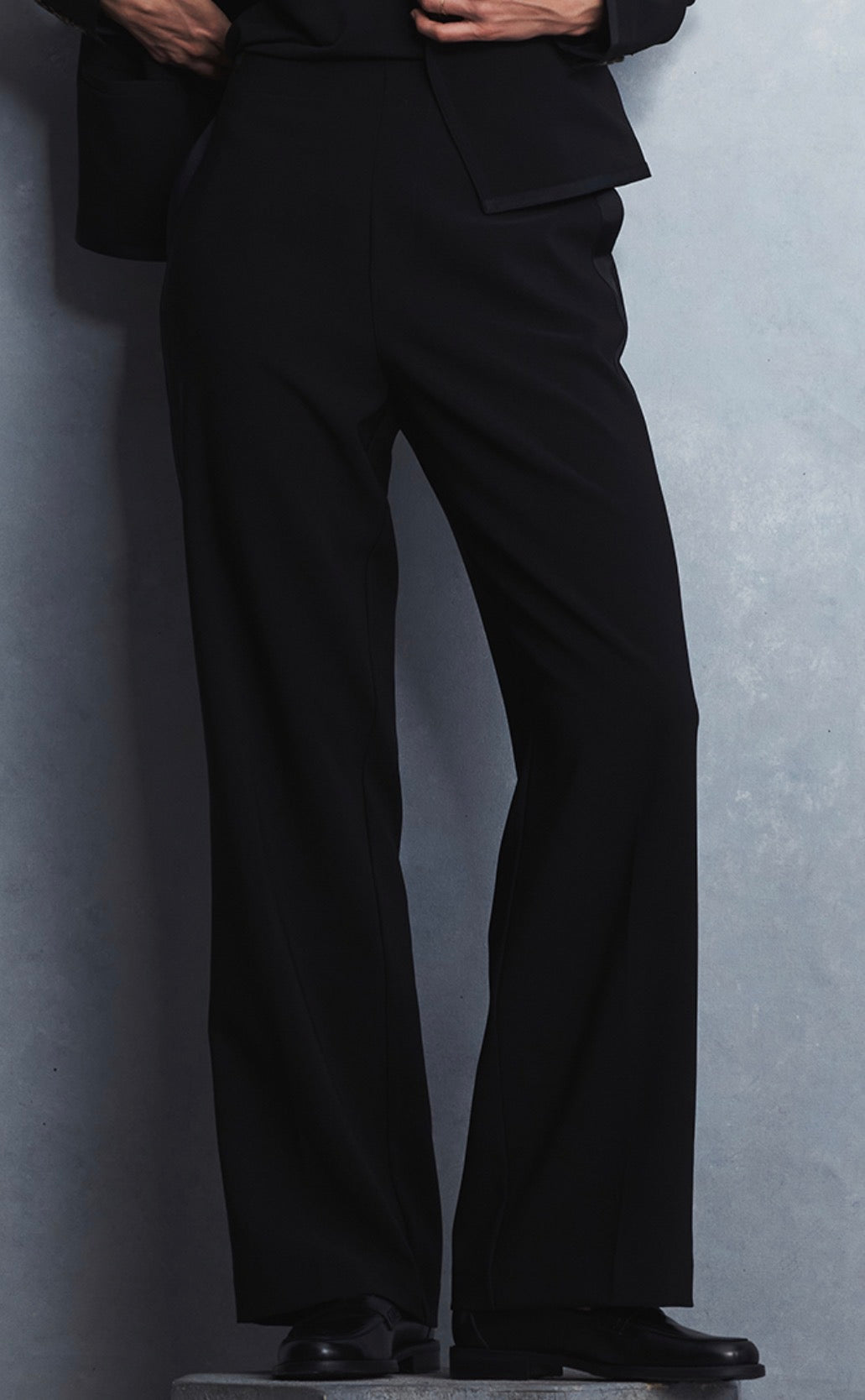 Quincy Wide Leg Grosgrain Pants - Onyx