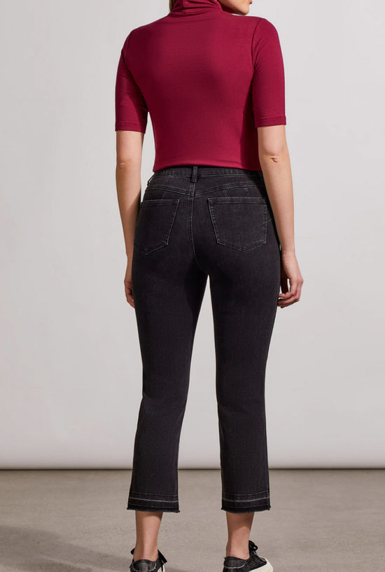 Sophia Microflare Crop Pant - Dusty Black